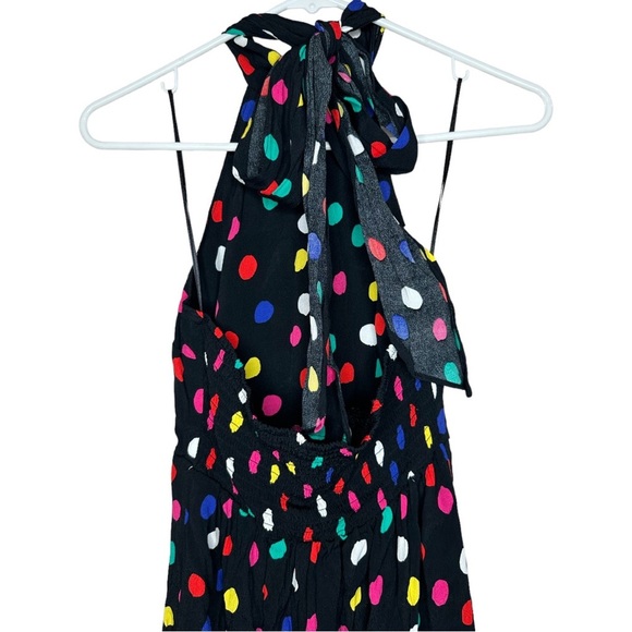 RIXO Target Colorful Polka Dot Black Mini Dress Size XS - Picture 7 of 15